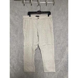 Banana Republic Pants Men 36X32 Beige Linen Coton Relaxed Casual Hybrid Straight